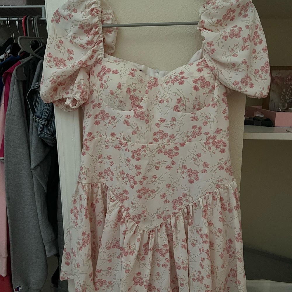 Cider Floral Pink and White Jumpsuit